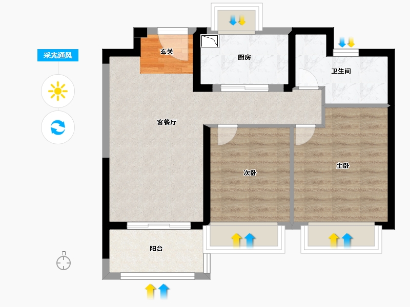 江苏省-南京市-中交锦度-63.00-户型库-采光通风