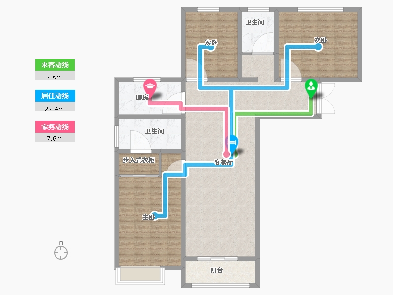 陕西省-安康市-鼎兴苑-125.50-户型库-动静线