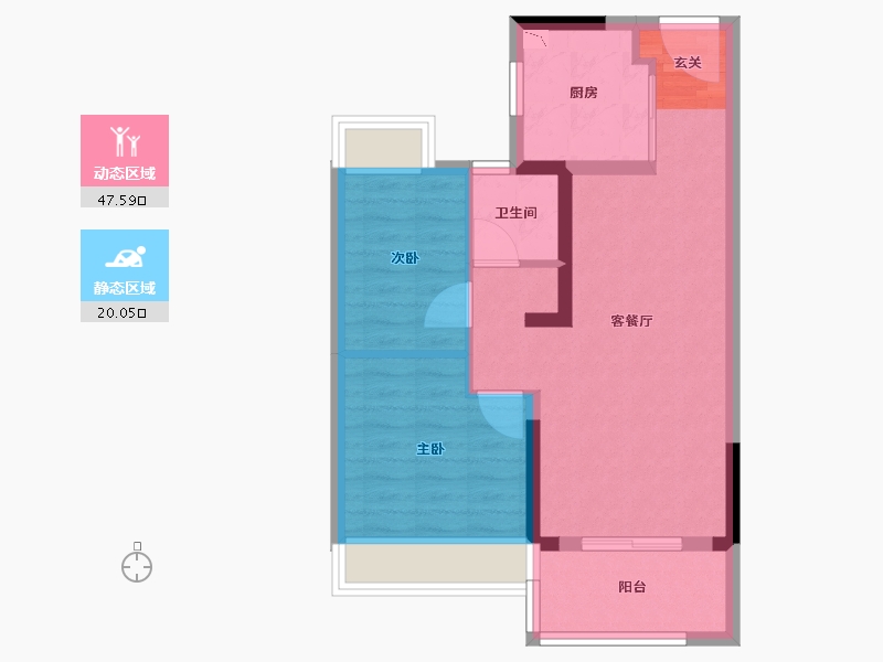 江苏省-南京市-望江悦府-60.00-户型库-动静分区