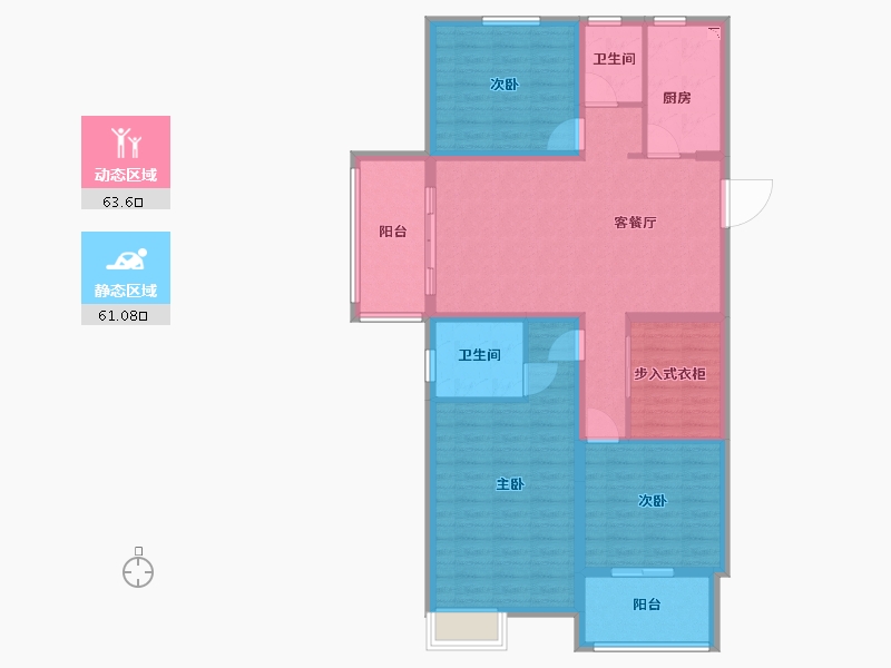 江苏省-盐城市-雨润星雨华府-112.00-户型库-动静分区