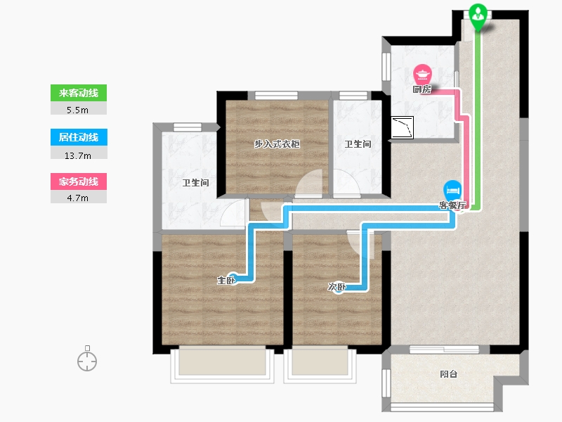 江苏省-徐州市-大发融悦东方-77.37-户型库-动静线