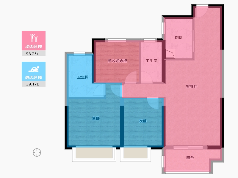 江苏省-徐州市-大发融悦东方-77.37-户型库-动静分区