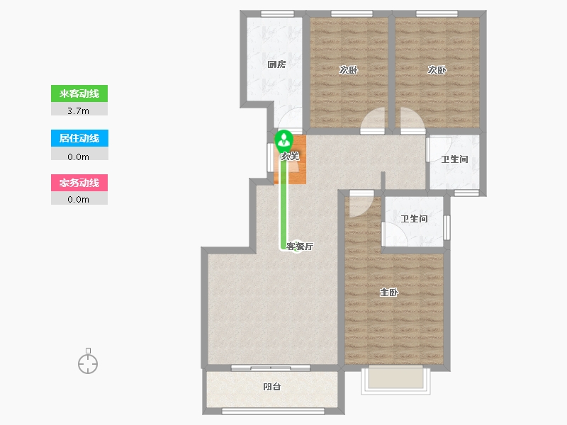 陕西省-宝鸡市-鼎宸上苑-103.01-户型库-动静线