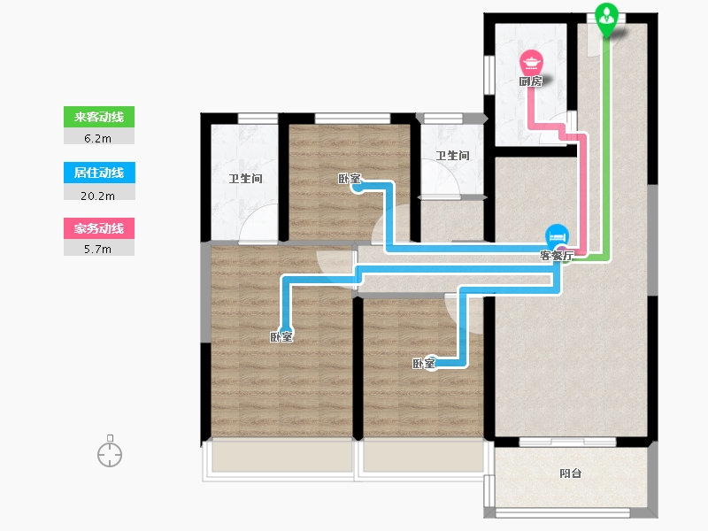 江苏省-宿迁市-黄金时代-88.20-户型库-动静线