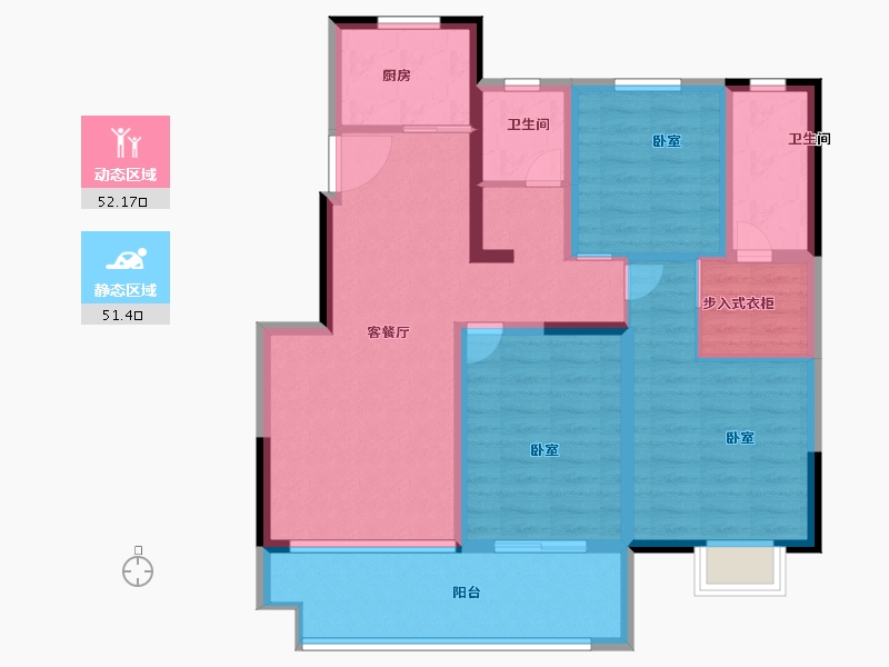 江苏省-盐城市-南海壹号湖畔-91.99-户型库-动静分区