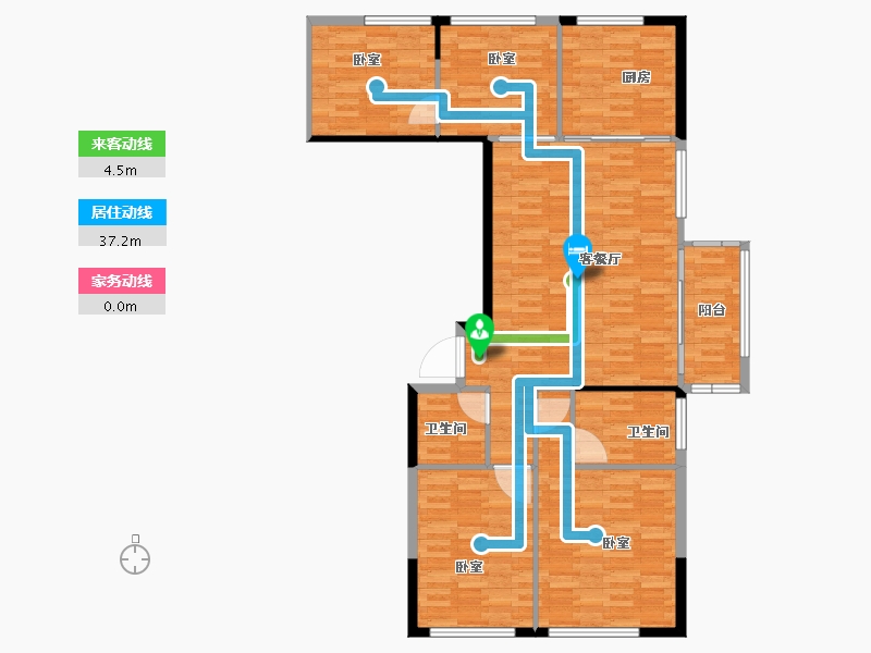 浙江省-宁波市-荣安观江园2期-111.97-户型库-动静线