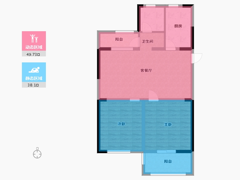 江苏省-淮安市-香格里拉花园-78.39-户型库-动静分区