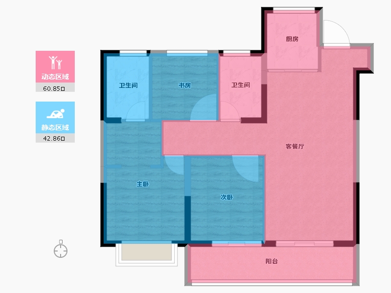 江苏省-徐州市-中国中铁陆港城-94.00-户型库-动静分区