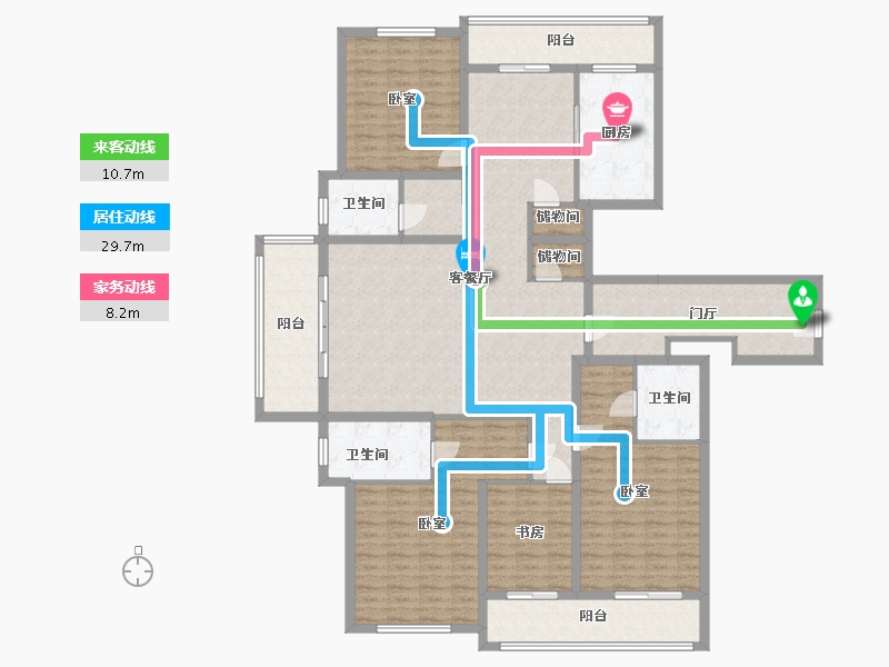 浙江省-杭州市-天都城天熙公馆-177.20-户型库-动静线