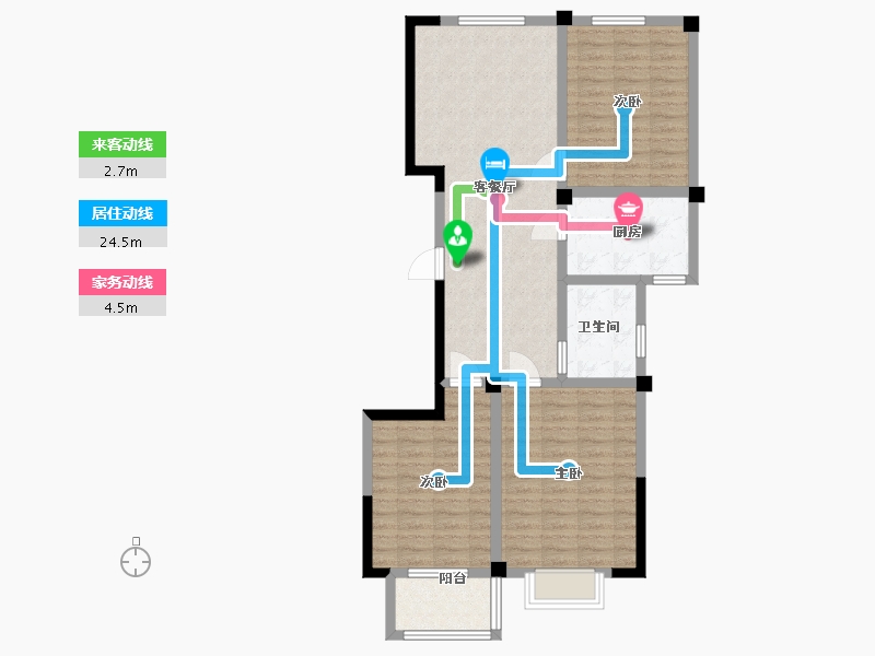 江苏省-淮安市-银河湾-95.44-户型库-动静线