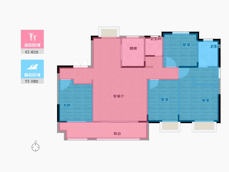 江苏省-泰州市-中南世纪城南大街-108.00-户型库-动静分区