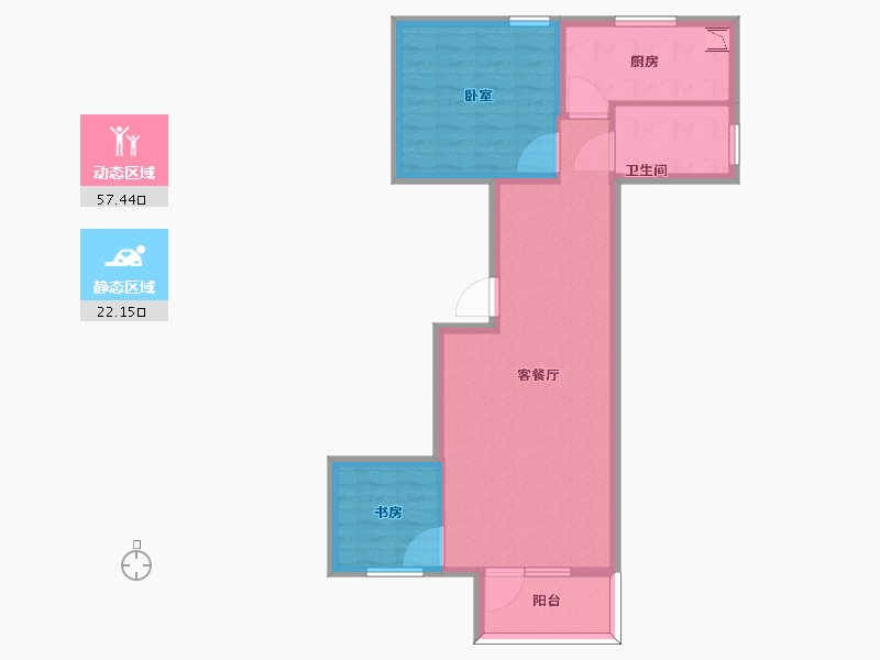 江苏省-南京市-禹洲吉庆里-71.01-户型库-动静分区