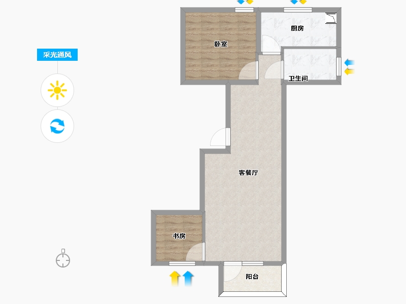 江苏省-南京市-禹洲吉庆里-71.01-户型库-采光通风