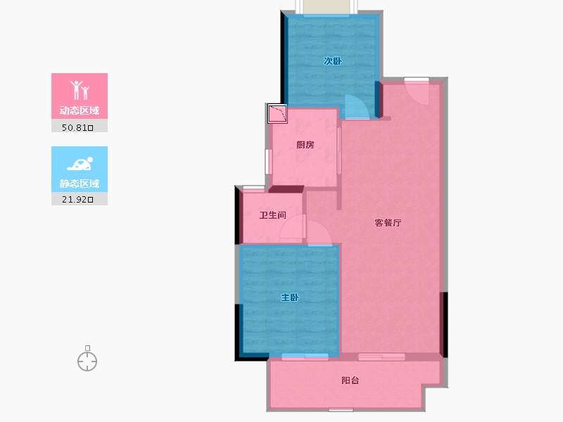 江苏省-南通市-悦湖四季-65.99-户型库-动静分区