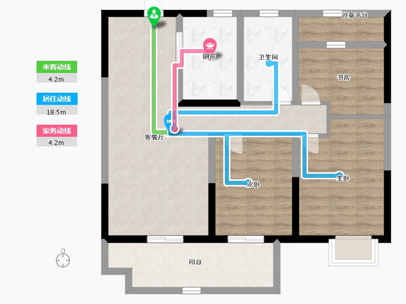 江苏省-南通市-观澜台-79.99-户型库-动静线