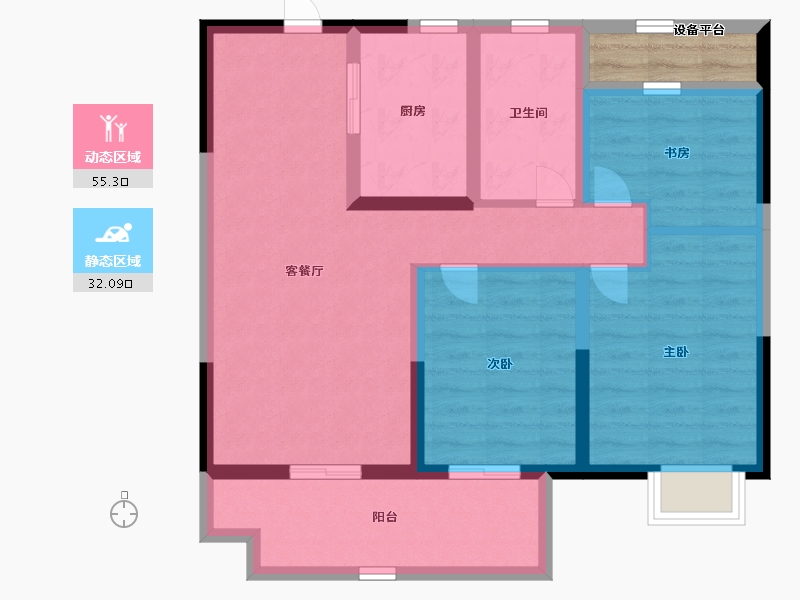 江苏省-南通市-观澜台-79.99-户型库-动静分区