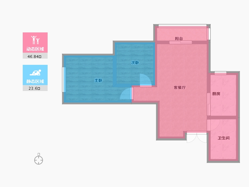 甘肃省-兰州市-九洲城二期-62.26-户型库-动静分区