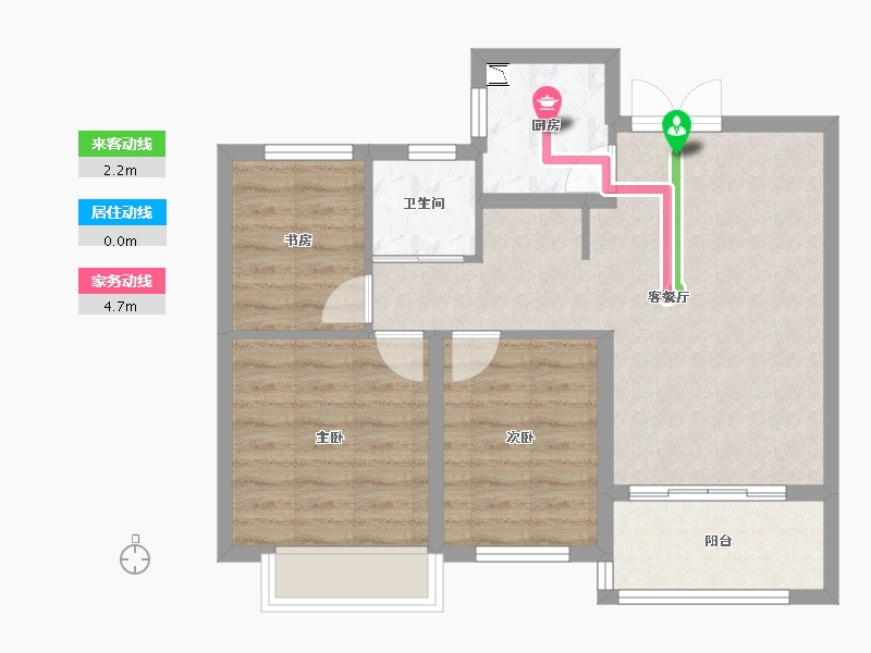 江苏省-徐州市-枫林学府-66.25-户型库-动静线