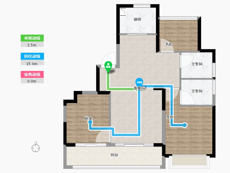 江苏省-苏州市-九龙仓翠樾庭-97.01-户型库-动静线