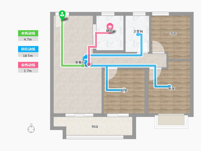 江苏省-扬州市-蓝湾臻园-74.10-户型库-动静线