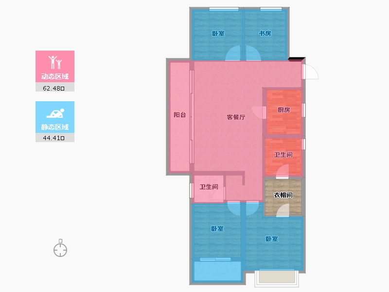 浙江省-杭州市-世茂璀璨澜庭-101.03-户型库-动静分区