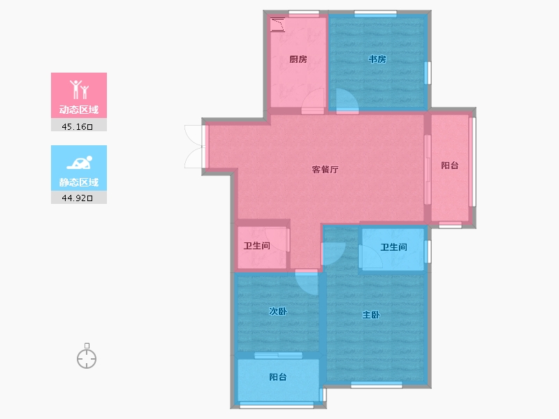 江苏省-徐州市-枫林学府-79.99-户型库-动静分区