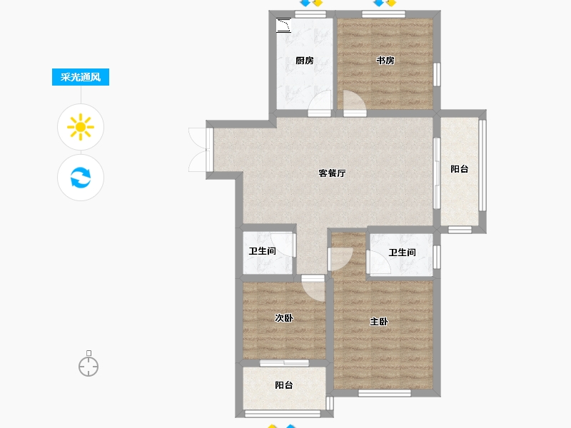 江苏省-徐州市-枫林学府-79.99-户型库-采光通风