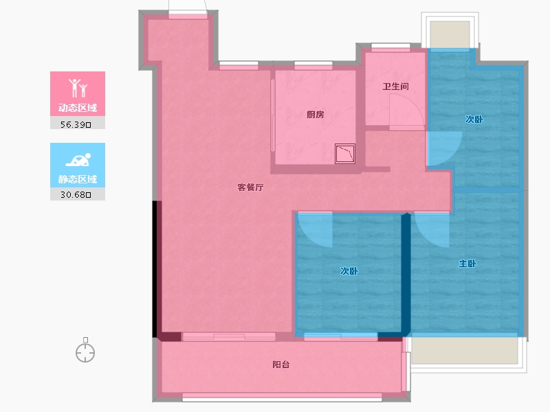 江苏省-苏州市-依云兰庭-78.01-户型库-动静分区