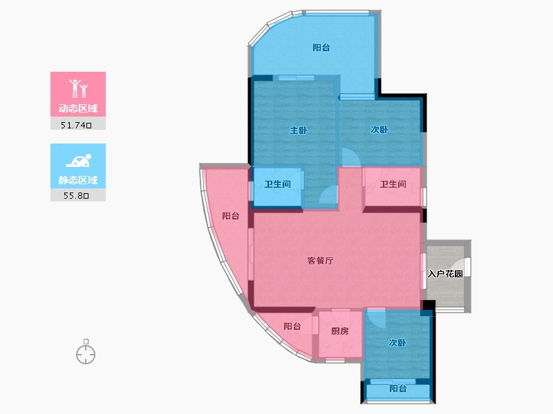 广西壮族自治区-北海市-亿海·澜泊湾-101.08-户型库-动静分区