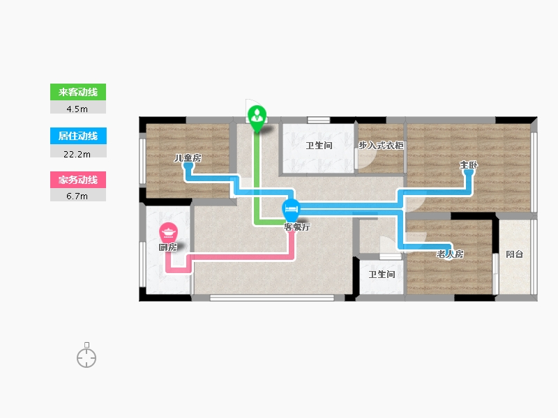 浙江省-杭州市-万达同心湾-82.97-户型库-动静线