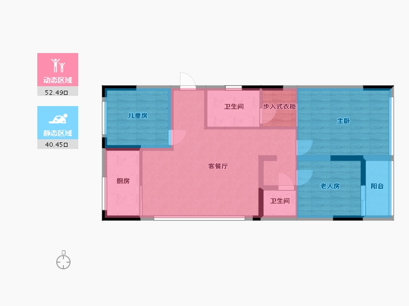 浙江省-杭州市-万达同心湾-82.97-户型库-动静分区