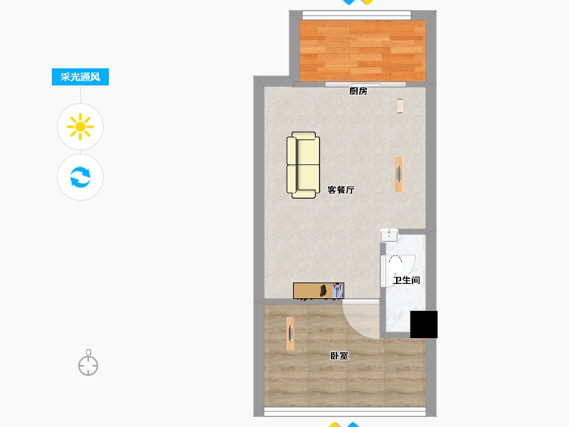 陕西省-西安市-万象国际中心-37.00-户型库-采光通风