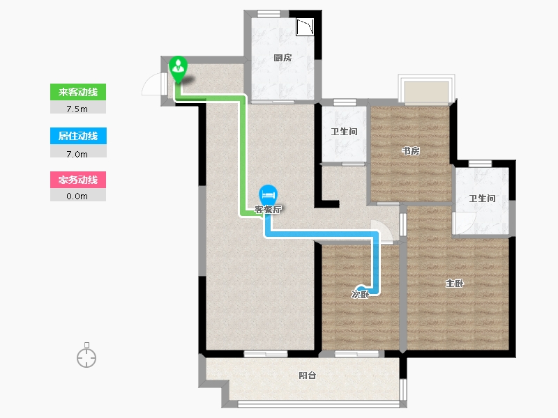 江苏省-淮安市-建华玖珑湾-101.99-户型库-动静线