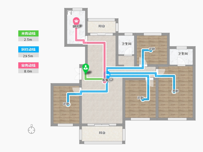 江苏省-徐州市-枫林学府-103.14-户型库-动静线