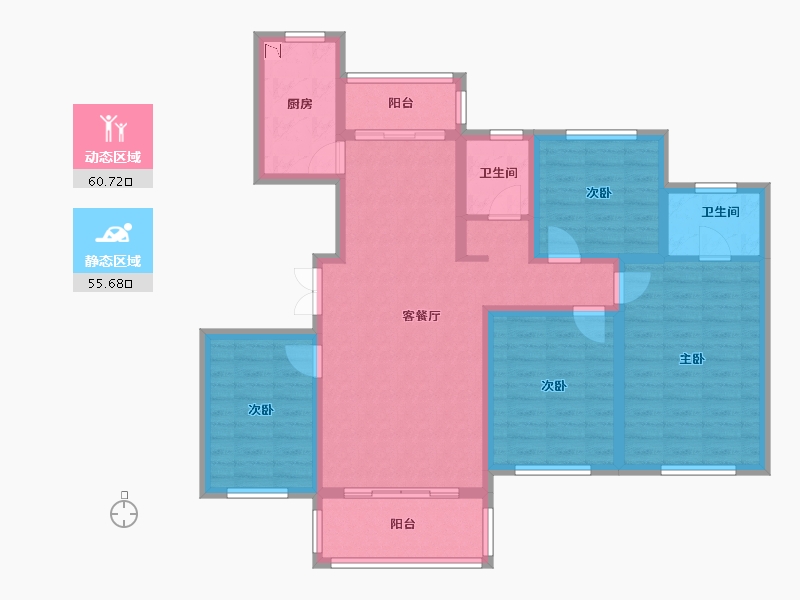 江苏省-徐州市-枫林学府-103.14-户型库-动静分区