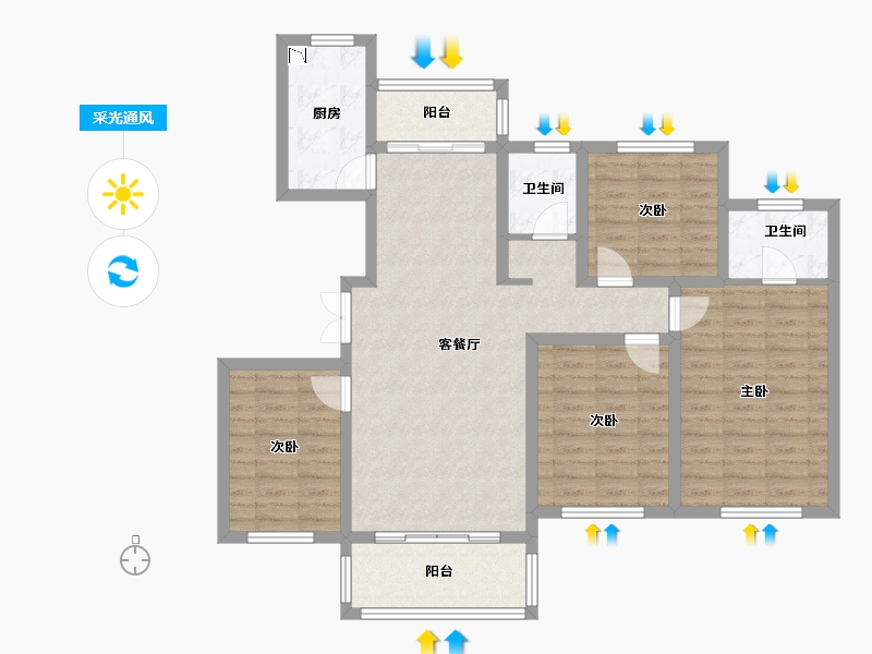 江苏省-徐州市-枫林学府-103.14-户型库-采光通风