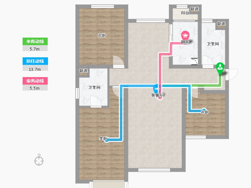 甘肃省-兰州市-银河世茂璀璨天宸-97.09-户型库-动静线