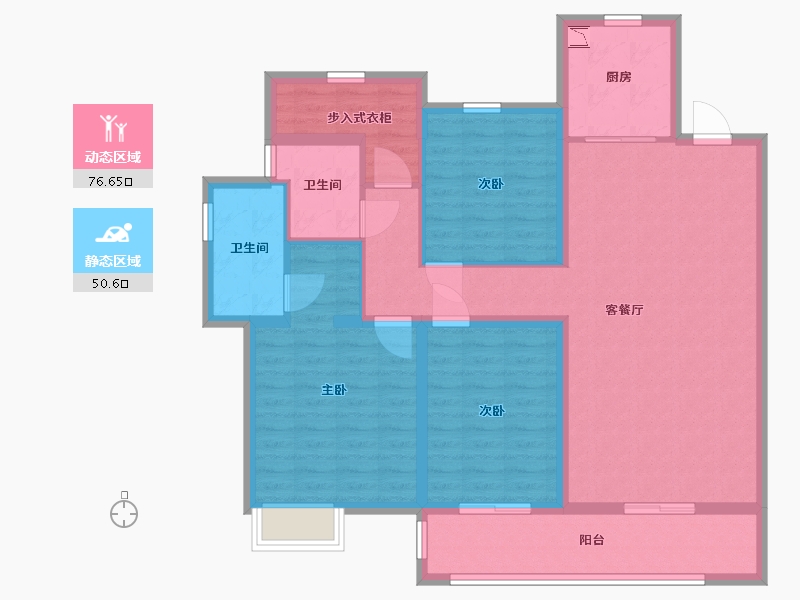 江苏省-南通市-阳光城海悦府-114.00-户型库-动静分区