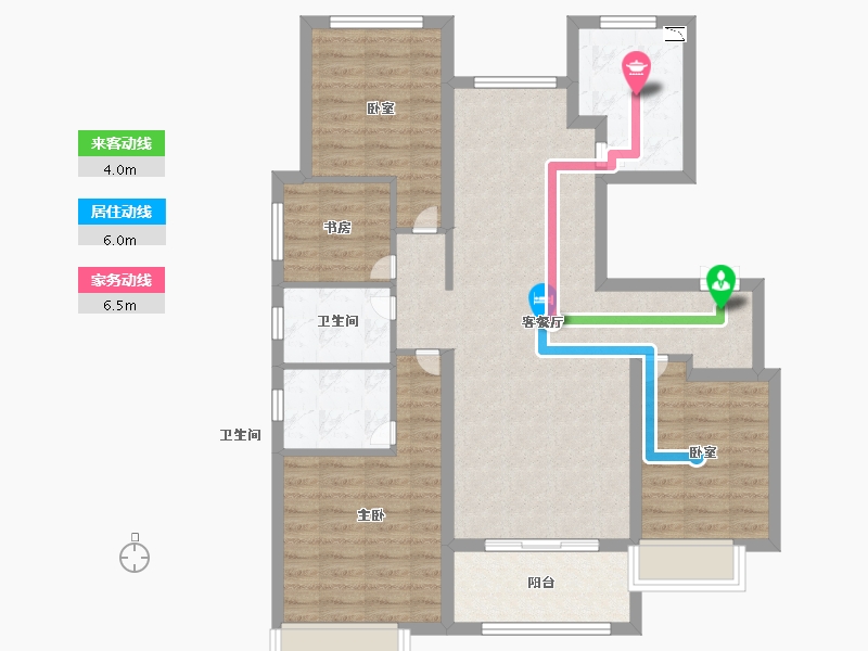 江苏省-苏州市-中海·寰湖时代-96.00-户型库-动静线