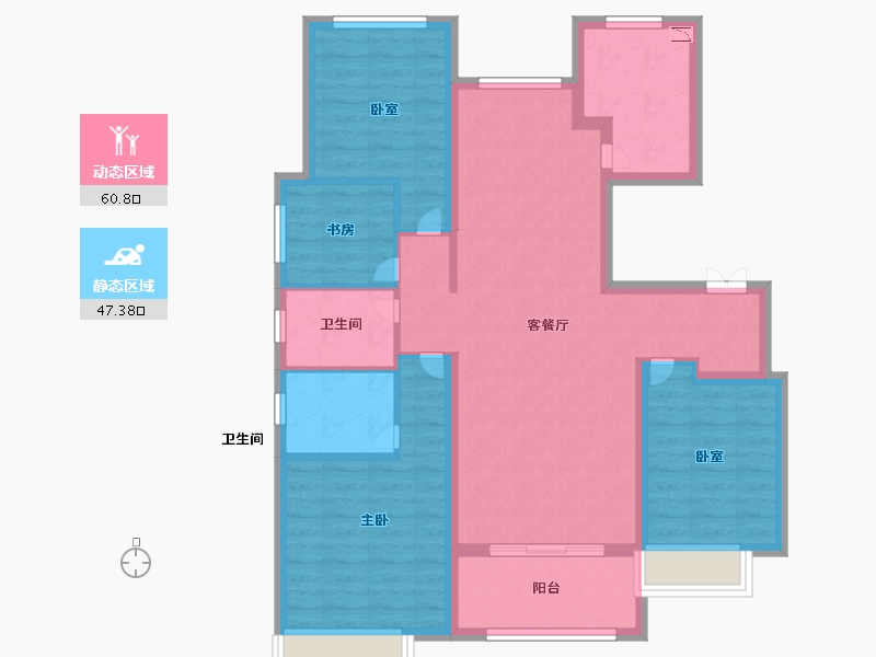 江苏省-苏州市-中海·寰湖时代-96.00-户型库-动静分区