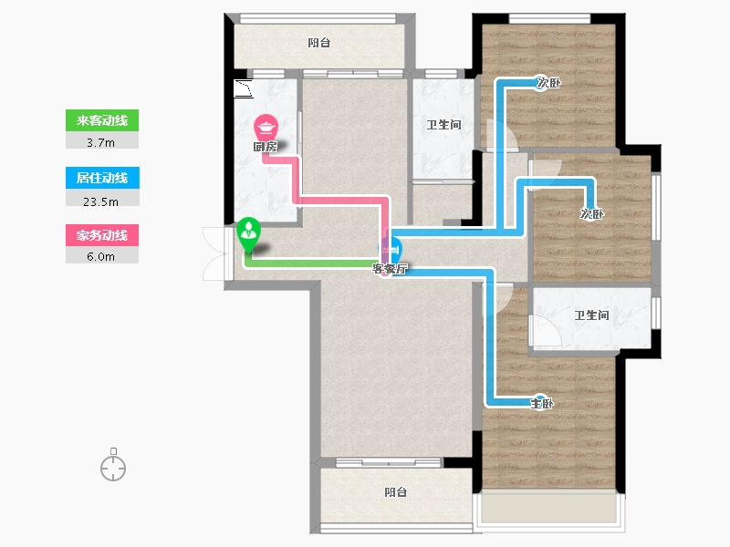 陕西省-安康市-香城艺境-100.14-户型库-动静线