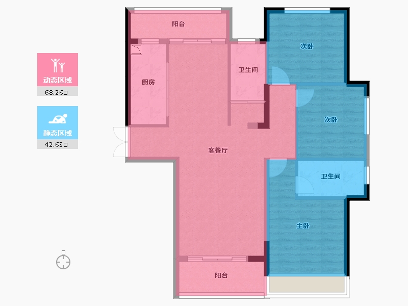 陕西省-安康市-香城艺境-100.14-户型库-动静分区