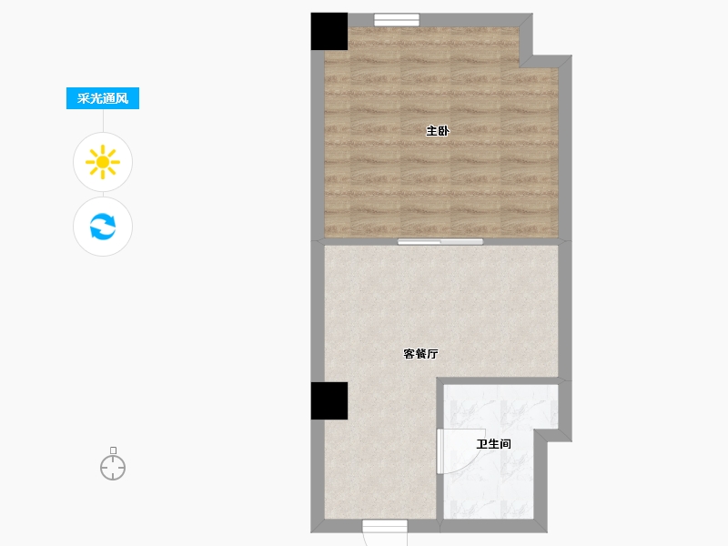 江苏省-南通市-罗缦广场-41.00-户型库-采光通风