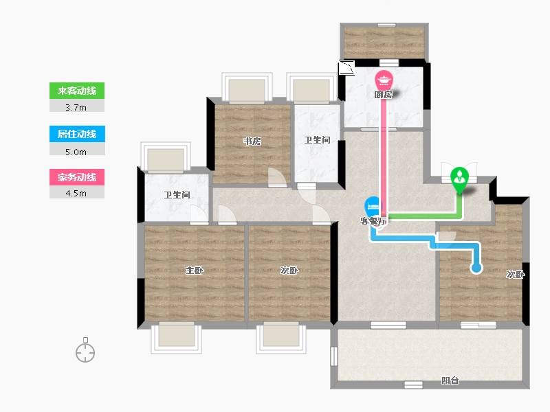 江苏省-南通市-湖悦云境-93.99-户型库-动静线