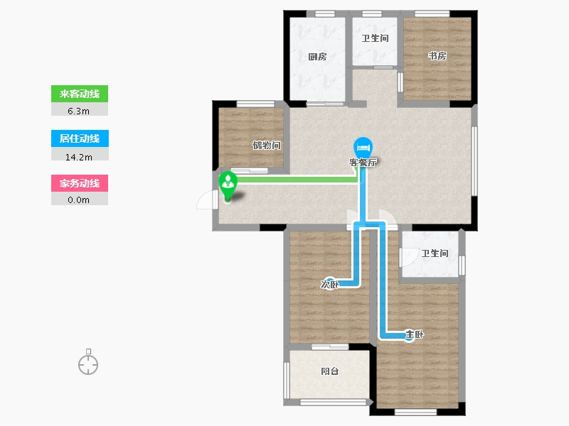 江苏省-淮安市-香格里拉花园-108.00-户型库-动静线