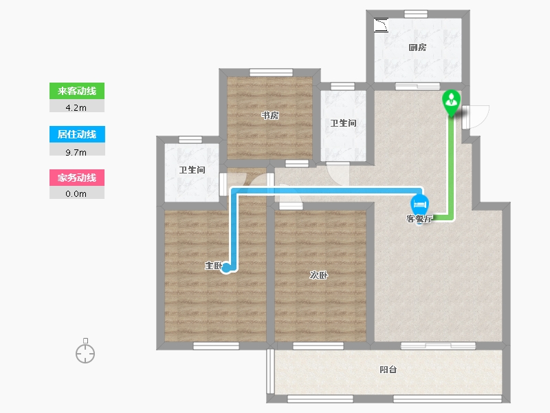 江苏省-淮安市-香格里拉花园-95.20-户型库-动静线