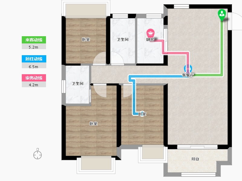 江苏省-盐城市-中昂玥府-79.90-户型库-动静线