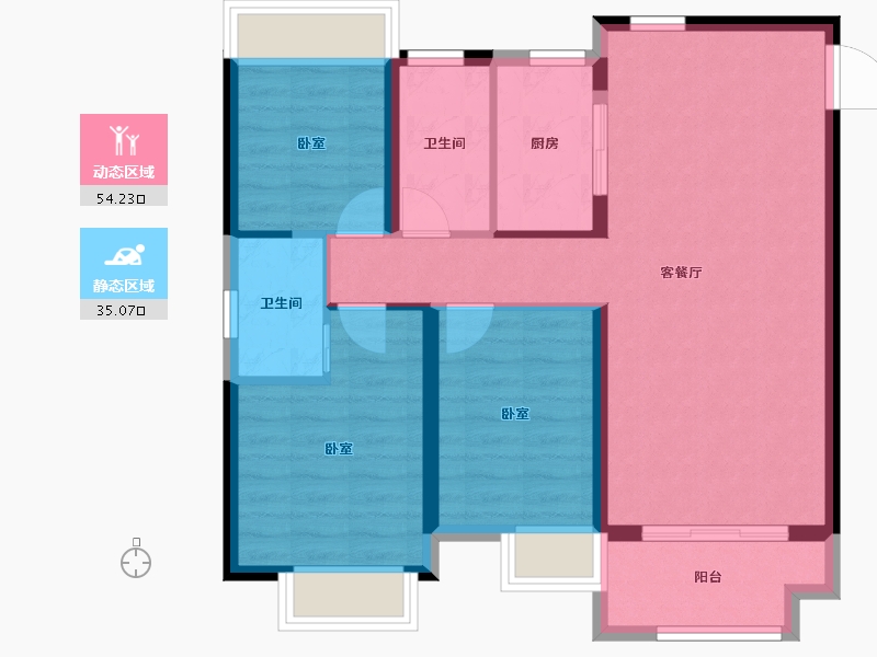 江苏省-盐城市-中昂玥府-79.90-户型库-动静分区