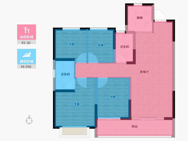 江苏省-徐州市-中国中铁陆港城-101.00-户型库-动静分区