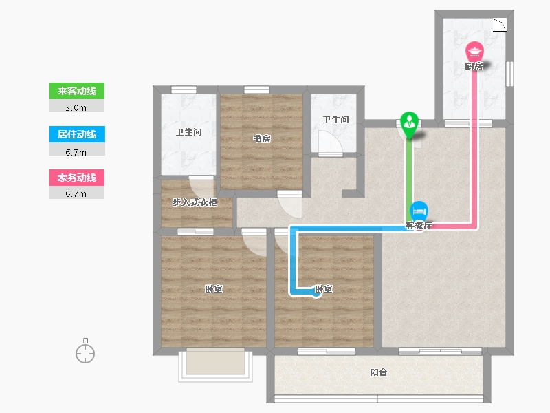 山西省-太原市-太原绿地城-94.30-户型库-动静线